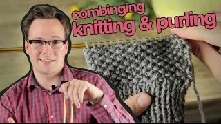 Combined Knit and Purl How to Combine Knitting and Purling [upl. by Stagg511]