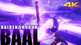 RAIDEN SHOGUN BAAL Pulled out a sword from her Chest 4K Jap Dub [upl. by Aissila]