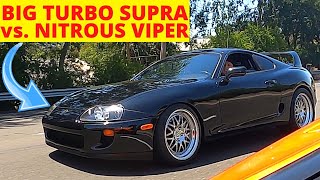 1000 HORSEPOWER BIG TURBO SUPRA vs DODGE VIPER ACR EXTREME [upl. by Eenafets]