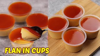 Leche Flan in Cups  No Steam No Bake No Oven No Mixer [upl. by Sontag747]