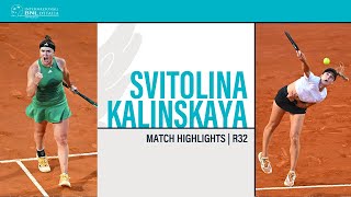 Elina Svitolina  Anna Kalinskaya  ROME R32  Match Highlights IBI24 [upl. by Wiggins]