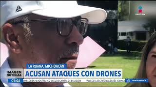 Hermano de Hipólito Mora acusa ataques con drones en La Ruana  Noticias con Francisco Zea [upl. by Charlena]