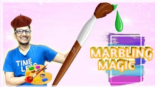 Marbling Magic Paint Art Kit for Kids from Wonderlab  Unboxing and Review Peephole View Toys [upl. by Krik]