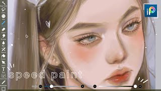 Semi realistic painting process in ibisPaintx🎨 ibispaintx [upl. by Lati338]