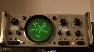 Music visualizations on an oscilloscope probably older than you HP 130C [upl. by Britt]