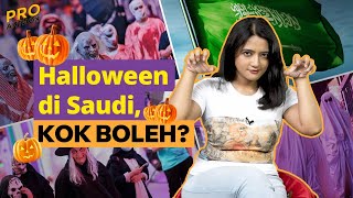 ARAB SAUDI MERAYAKAN HALLOWEEN  Geolive ProKontra with Mela [upl. by Nyllewell]