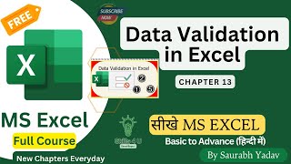 Data Validation  Master Excel Data Validation Ensure Accuracy amp Consistency [upl. by Lasko389]