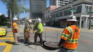 Transformer explosion knocks out power for hundreds in San Francisco [upl. by Ahsirk473]