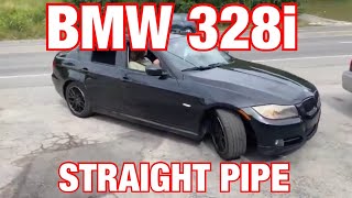 2009 BMW 328i EXHAUST w STRAIGHT PIPES [upl. by Nylitsirk]