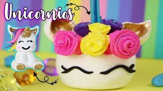 Pluma decorada de UNICORNIO con FOMI MOLDEABLE  Manualidades con Mariel Picazo [upl. by Redmond]