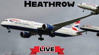 London Heathrow Airport LIVE  Plane Spotting [upl. by Nnylirret]