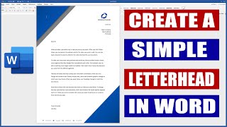 How to create a Letterhead in Word  Microsoft Word Tutorials [upl. by Leifeste]