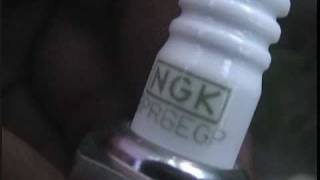 NGK BPR6EGP GPOWER Platinum Alloy spark plugs on 2E engine toyotampg [upl. by Ueihtam]