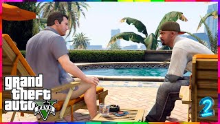 FRANKLIN y MICHAEL Se Conocen Por El Destino De Un Embargo  2 GTAV PC 4K [upl. by Auqinihs]