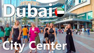 Dubai Burj Khalifa City Center Walk 4K🇦🇪 [upl. by Ahsiele]