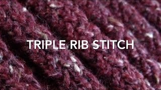 Loom Knit  Triple Rib Stitch [upl. by Hesky992]