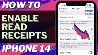 How to Enable Read Receipts on iPhone 14 [upl. by Cummins]