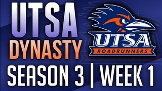 NCAA Football 13 UTSA Dynasty ►Week 1 vs Colorado◄  Season 3 Premiere [upl. by Llenehc]