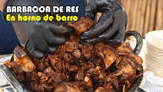 BARBACOA DE RES EN HORNO DE BARRO Y LEÑA  RECETA COMPLETA [upl. by Saville]