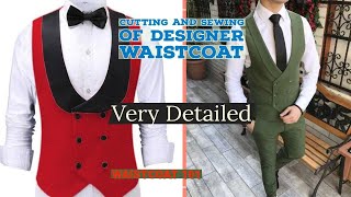 HOW TO CUT AND SEW A WAISTCOAT COMPLETE TUTORIAL PART 1 [upl. by Nitsej]