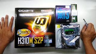 intel Core i3 8100 GIGABYTE H310M S2P Budget PC assemble [upl. by Suryt]