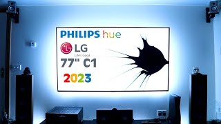 Philips Hue 2023 LG C1 77quot OLED Setup [upl. by Sarene]