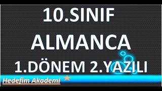 10SINIF ALMANCA 1DÖNEM 2YAZILI2023 [upl. by Yaakov699]