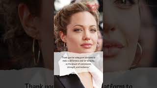 Inspiration AngelinaJolie Inspiration Humanitarian ActingLegend StrongWomen empowerment [upl. by Kalikow68]