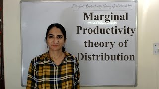 marginal productivity theory of wages [upl. by Juline]