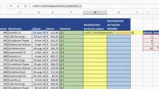 Excel  Deel 4 Kwartalen en tekst incl TEKST functie [upl. by Einnep]