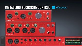 Installing Focusrite Control on Windows  Clarett⁺ [upl. by Yeliab751]