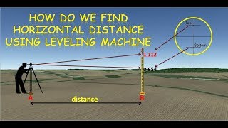 how to find Distance by leveling machine theodolite and tachometer [upl. by Ihc]