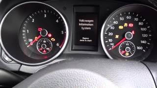 VW Golf Mk6 Engine Start amp Warning Lights Guide 2008 to 2013 models [upl. by Ilohcin]