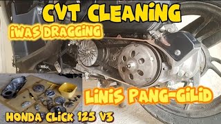 CVT CLEANING HONDA CLICK 125 V3MAINTENANCE  LINIS PANGGILID  MJ27 MotoVlog [upl. by Marti]