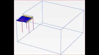 Plaxis 3D V20 Tutorial 1 Foundation in overconsolidated clay Case C PileRaft Foundation [upl. by Ayikal]