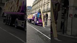 mercedes amg f1 truck paris funny [upl. by Evilo]