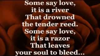 THE ROSE Lyrics  BETTE MIDLER [upl. by Nadual]