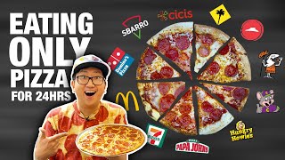 Only EATING Pepperoni Pizza 🍕 for 24 HOURS  TOP 10 CHAINS RATED [upl. by Relyk610]