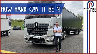 Reversing a 40 tonne Mercedes Truck  How hard can it be [upl. by Valerye512]