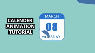 Calendar Animation in After Effects Tutorial [upl. by Tera]