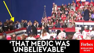 SHOCK MOMENT Trump Abruptly Stops NC Rally Speech When Attendee Suffers Medical Emergency [upl. by Theodore]