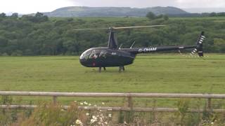 Robinson R44 Helicopter Startup and Takeoff [upl. by Ahsekim574]