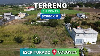 Terreno De 310m² En COCOYOC MORELOS Con Escrituras Publicas [upl. by Yroffej]