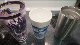 Experiment Ice Melting In Tervis YETI and Styrofoam Cups amp Bonus Time Travel [upl. by Couhp]