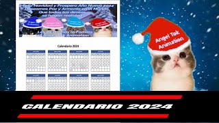 Calendario 2024  Descarga Gratis para imprimir [upl. by Alyos]