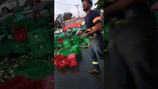 Patana cargada de cerveza Presidente sufre accidente y pierde toda la mercancía viral [upl. by Enilrad304]