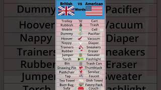 British English 🇬🇧 Vs American English 🇺🇸 shorts englishvocabulary spokenenglish [upl. by Immas440]