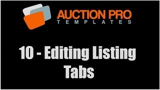 10  How To Edit Tabs On eBay Listing Template [upl. by Nytsyrk]