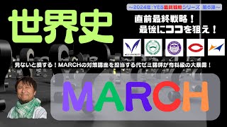 【2024年：MARCH最終戦略〈世界史〉】ずばり、出題単元・分野・テーマを当てます！（2024年のYES最終戦略シリーズ第６弾）残り数日間だからこそ何をやっていいの？試験期間中はどうしたらいいの？ [upl. by Rebe323]