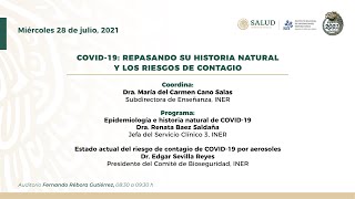 Sesión General COVID19  Repasando su Historia Natural y los Riesgos de Contagio [upl. by Torhert618]